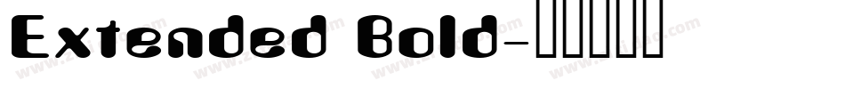 Extended Bold字体转换